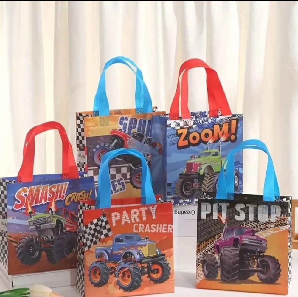 Colorful Monster Truck Gift Bags Set Of 20 New